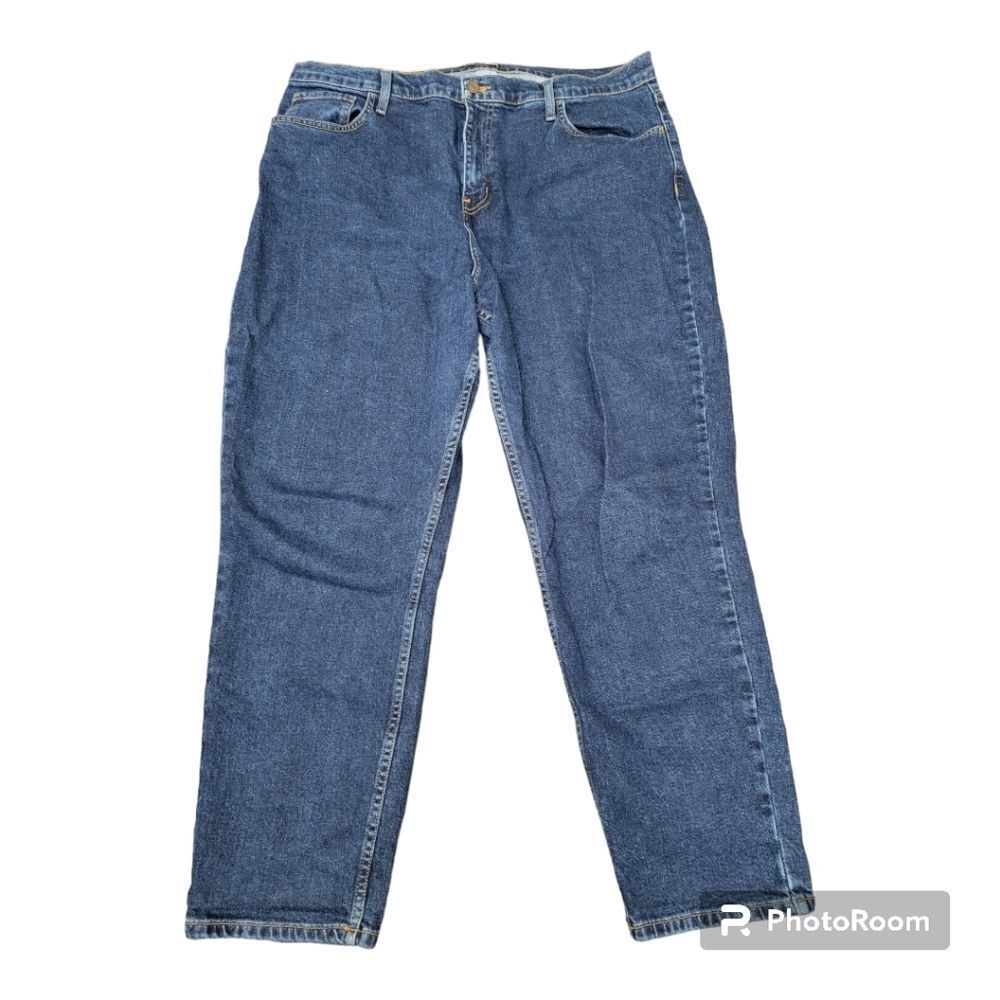 Fashion Nova Mom Jeans High-Rise Straight Leg Dark Wash Denim Size 2X